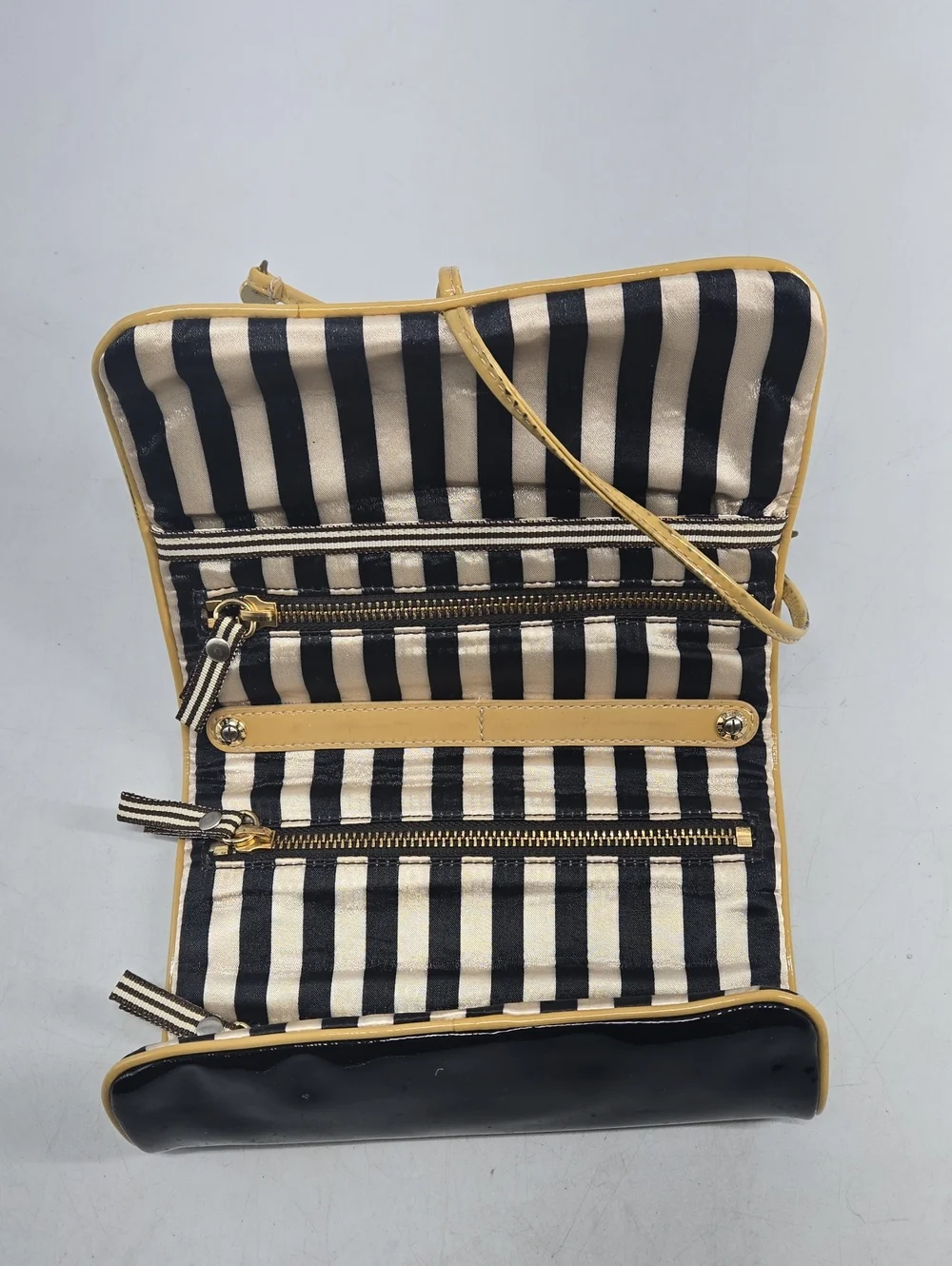 Henri Bendel Black Patent Beauty Bag